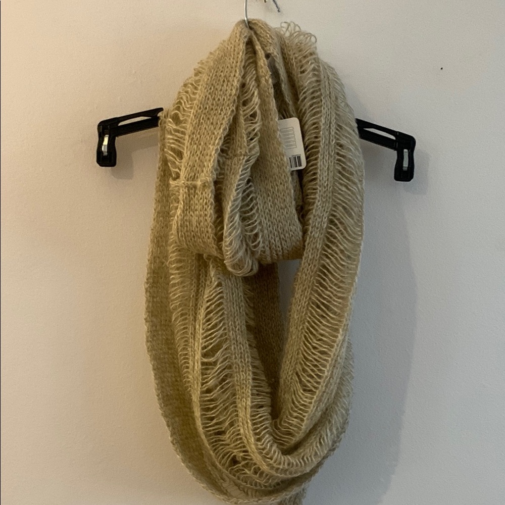 Kimchi Blue Textured Tan Infinity Scarf
